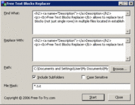 Free Text Blocks Replacer screenshot